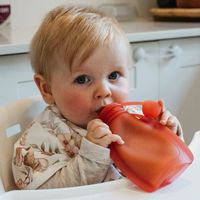 Maccie Refillable Food Pouch - Raspberry Pink